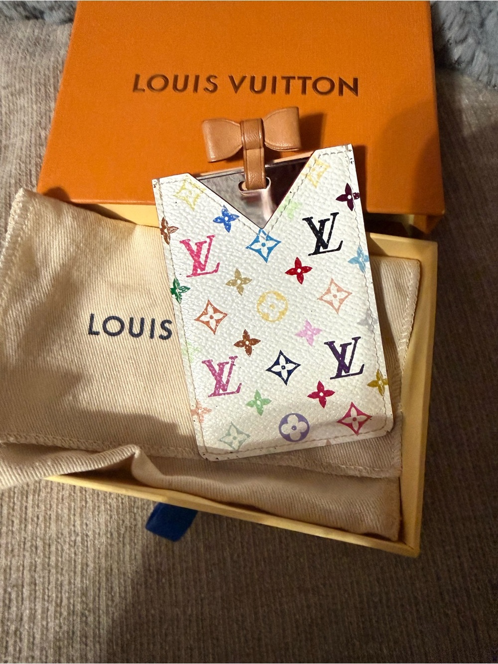 🩷 Louis Vuitton X Murakami Monogram Multicolor Etui Compact Mirror Case - Picture 2 of 12